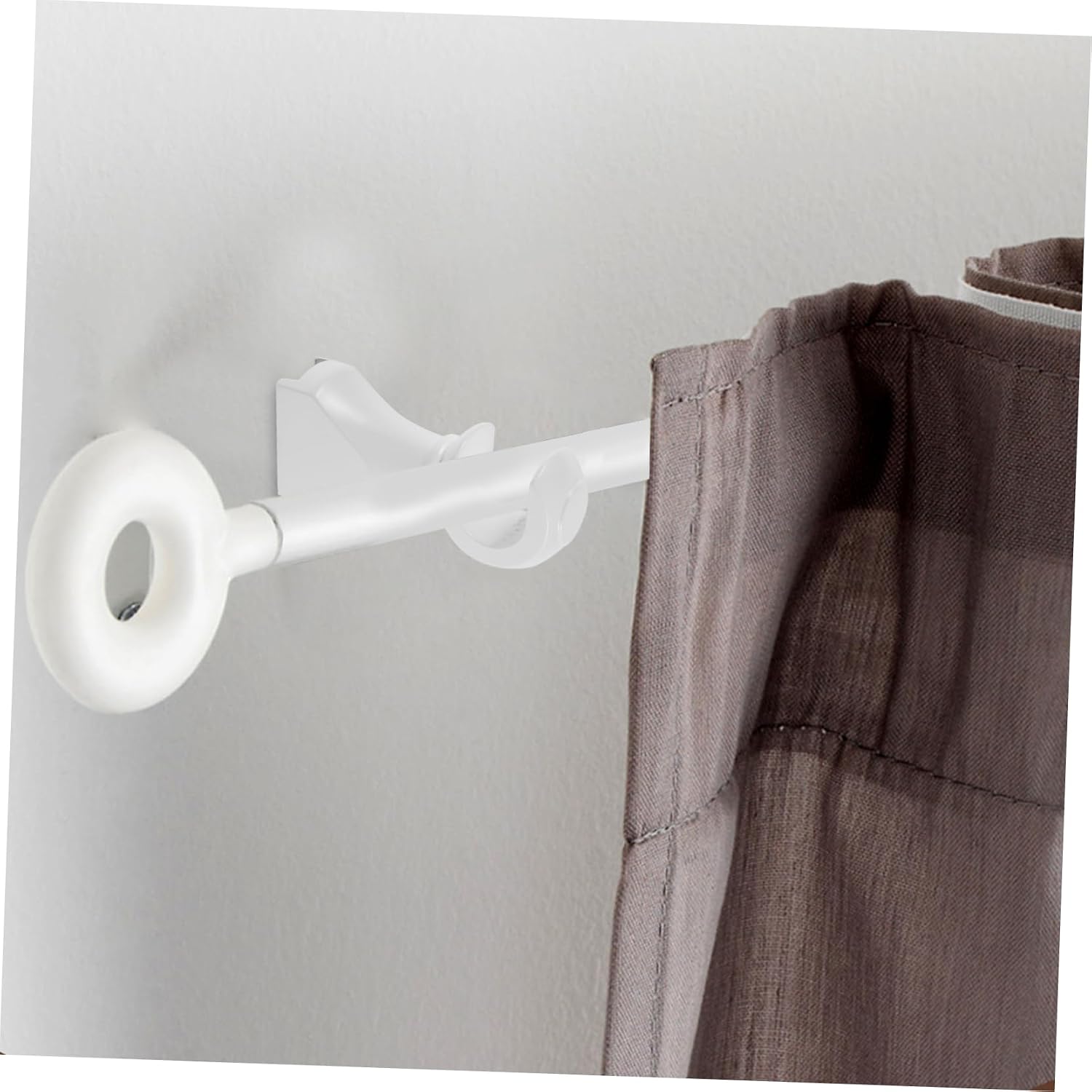 Luxshiny 2pcs Curtain Rod Hardware Brackets Solid Wood Brackets Simple for Ceiling Mounting Wall Mounting