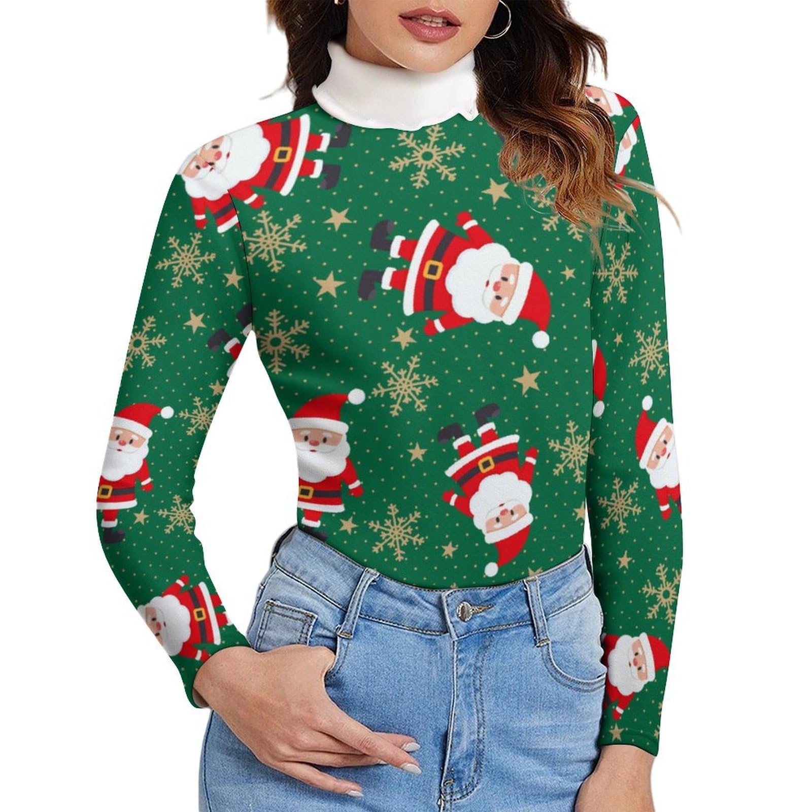 Womens Turtleneck Shirt Long Sleeve Layer Tops Slim Lightweight Pullover Sweater Soft Thermal Underwear Blouse