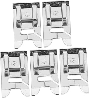NUOBESTY 5pcs Multi-Functional Sewing Machine Presser Feet for Applique and Embroidery Sturdy Construction Precision Stitching Compact and Portable Design