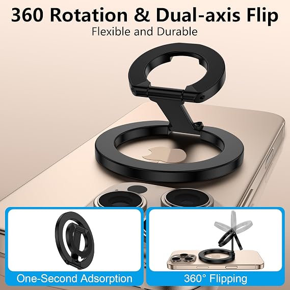 Double-Sided Magnetic Phone Ring Holder,360 Rotatable Magnetic Finger Grip