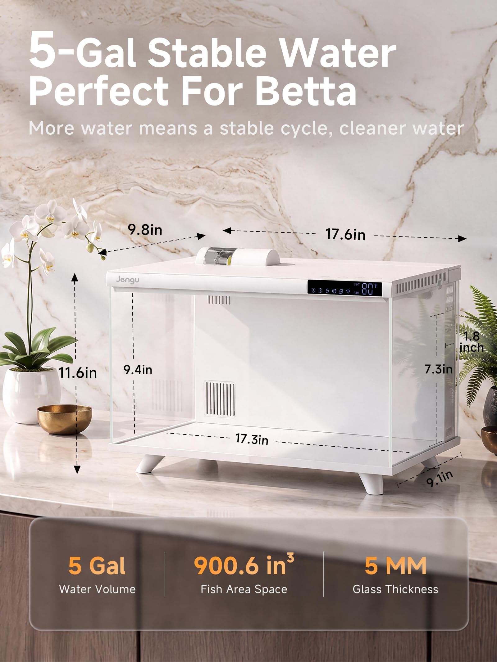 Smart Fish Tank - App Controlled Betta Aquarium -2