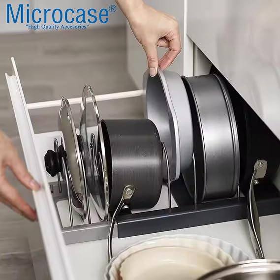 Microcase Katlanabilen Uzayabilen Çok Amaçlı Tencere Tabak Düzenleyici AL5339