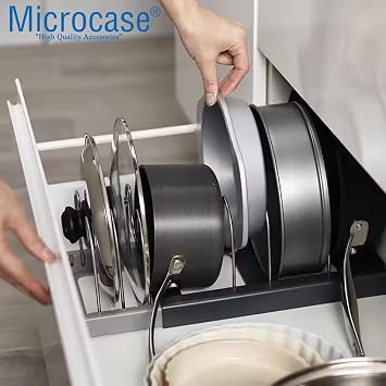 Microcase Katlanabilen Uzayabilen Çok Amaçlı Tencere Tabak Düzenleyici AL5339