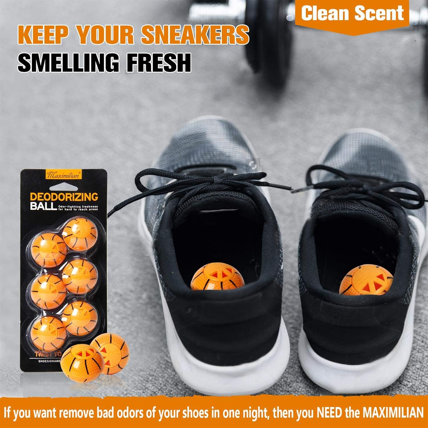 Professional Shoe Deodorizer Balls | Shoe Fresheners Balls | Foot Odor Eliminator | Odor-Fighting Freshener for Neutralizing Odor and Refreshing Sneaker, Wardrobe, Bags, Lockers and Car. Playful Gift : Health & Household