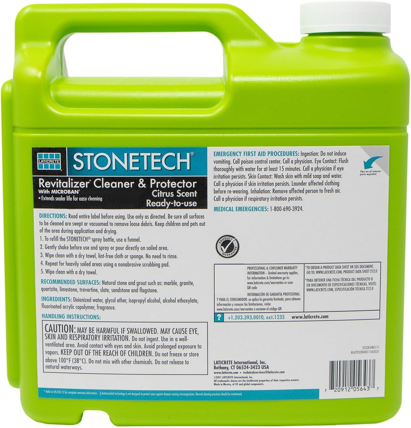 StoneTech Revitalizer Cleaner & Protector, 1 Gallon (3.785L) Bottle, Citrus Scent