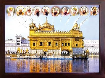 Lord Sikh Guru poster print with frame for Home Decor and Gifting Purpose 229-201