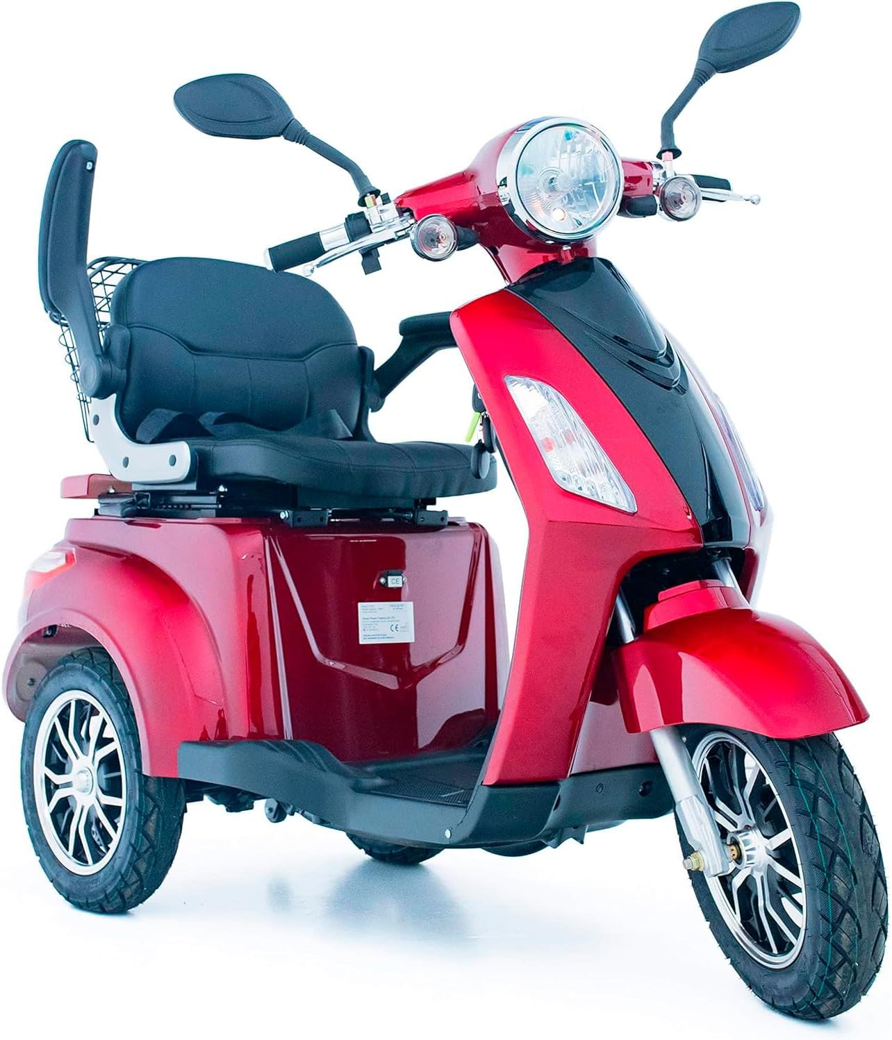 Red Green Power ZT500 three-wheel scooter with 16-inch pneumatic wheels