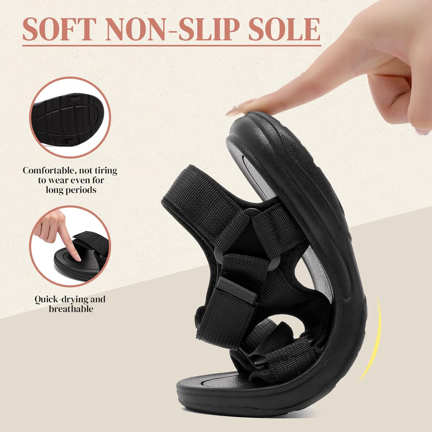 Women Hiking Sport Sandals Outdoor Walking Sandals Womens Comfort Arch Support Adjustable Athletic Water Sandals With Back Strap Lightweight Non Slip Open Toe Summer Shoes for Beach Camping sandalias
