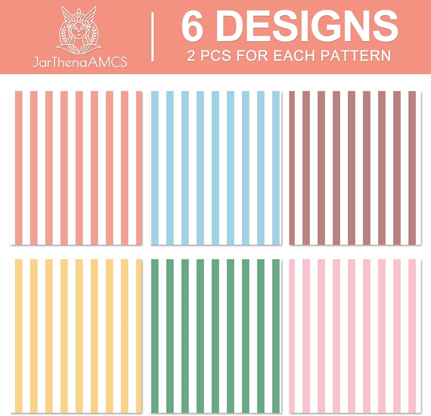 JarThenaAMCS 12 Sheets Colorful Striped Wrapping Paper -Not Roll- Summer Stripes Gift Wrap Paper Folded Flat for Birthday Baby Shower Wedding Holiday Party DIY Crafts, 19.7 x 27.6 Inch image 3