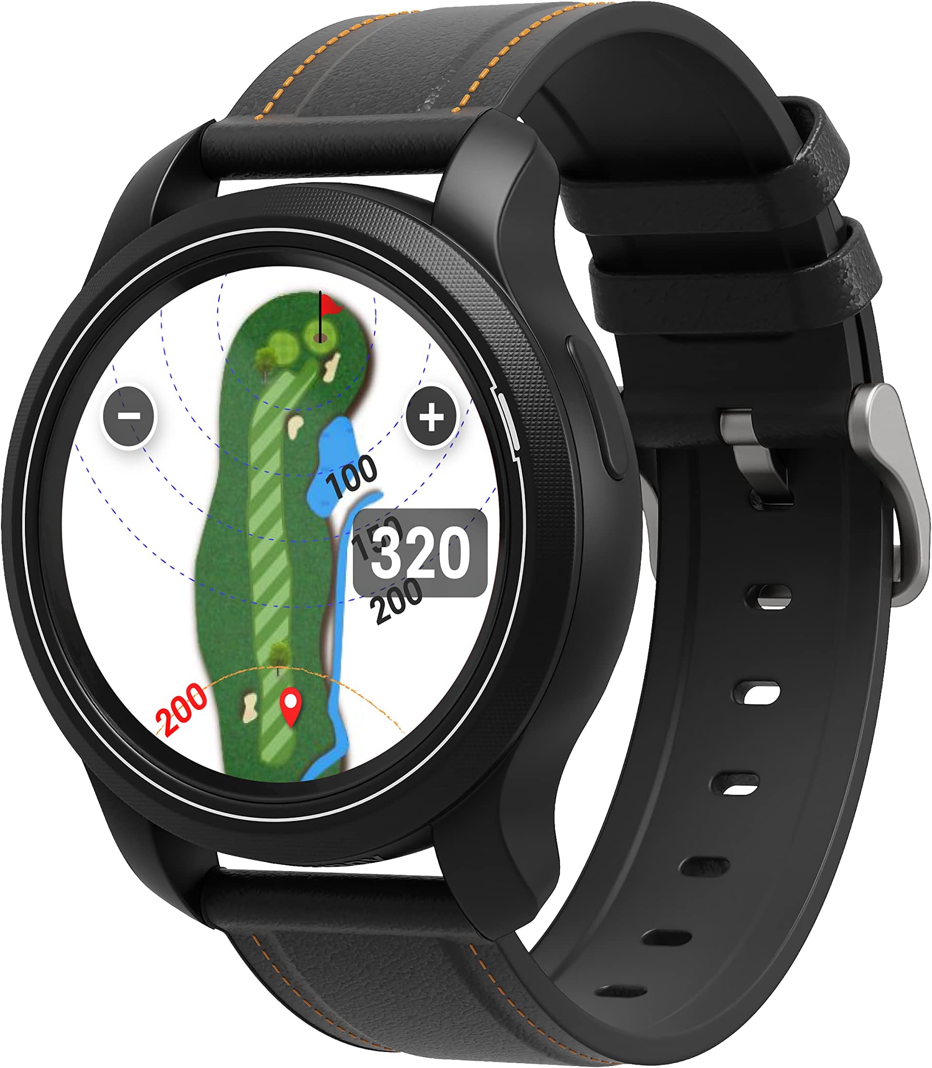 Aim W12 GPS Golf Watch - Full Colour Touch Screen - Green Undulation, Hole Preview, Smartest Way to Play