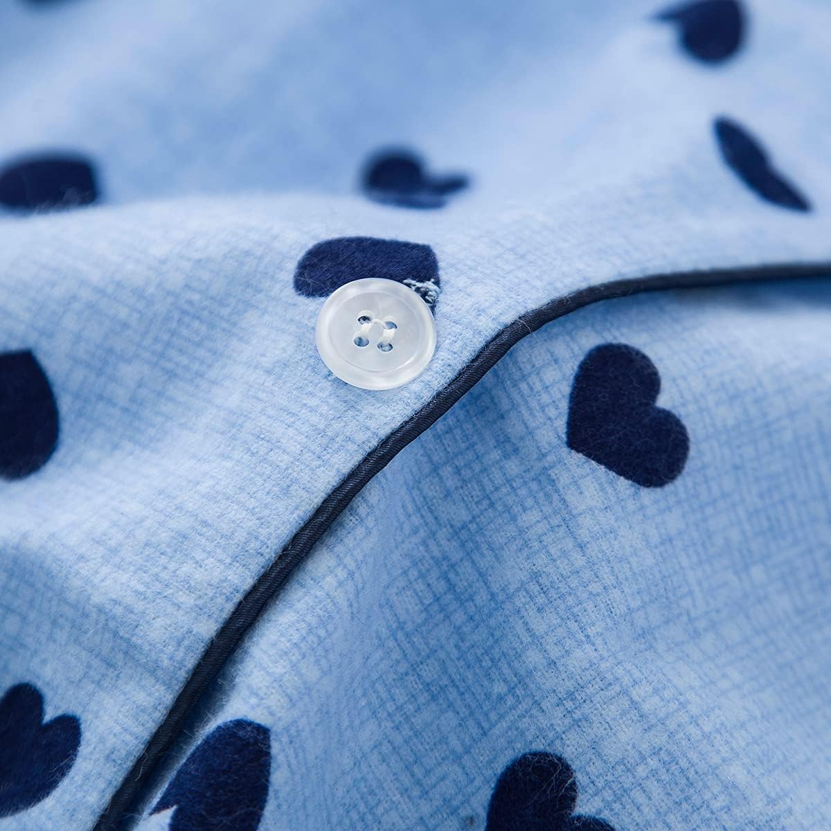 Shymay Women's Flannel Cotton Nightgown Button Down Nightshirt Long Sleeve Sleep Shirt Dress Sleepwear Pajama Top - Image 5