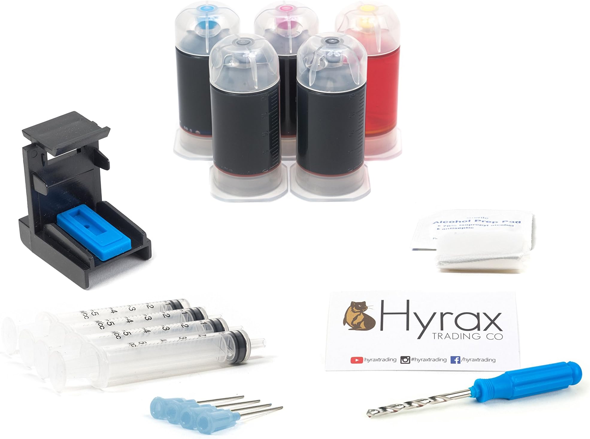 Hyrax TradingInkPro Black & Tri-Color Ink Refill Box Kit for Canon PG-210/CL-211, PG-210XL/CL-211XL Ink Cartridges