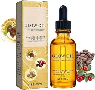 1/2/3pcs Rosehip Oil Black Seed Oil and Castor Oil,100% Cold Pressed Black Seed Oil for Face Anti-Aging Miracle Facial Moi...