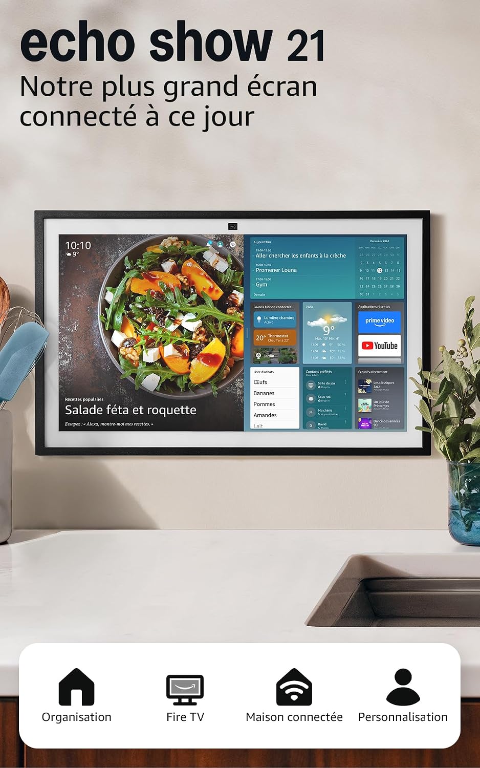 Introducing Amazon Echo Show 21 | A stunning 21" smart display with built-in Fire TV, powerful vibrant sound, immersive HD streaming, and Alexa