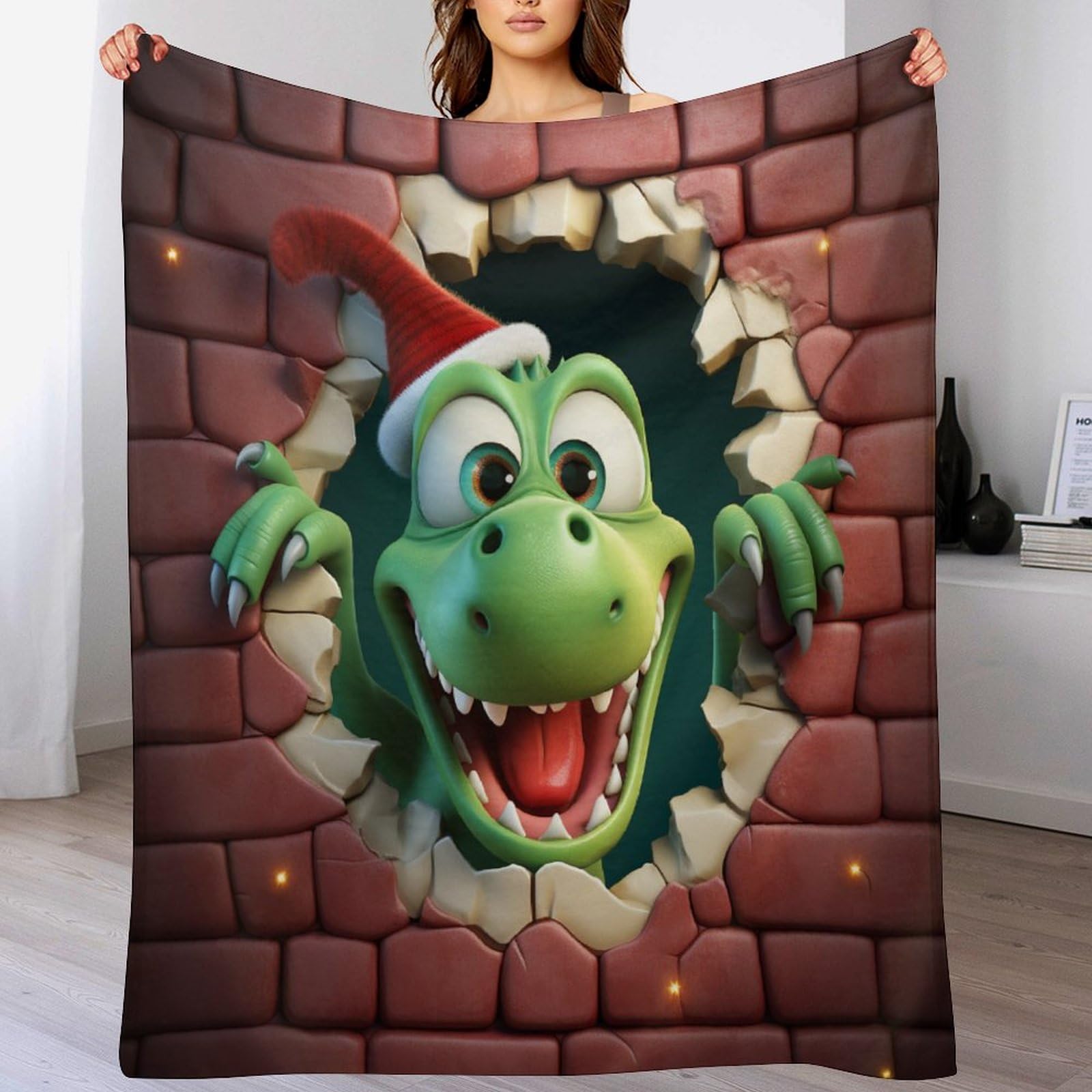 Couverture dinosaure mignon le plaid en flannel doux idéal à offrir