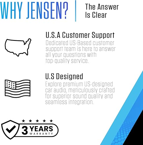 Miniatura 5 de Jensen JCR311 10 Character LCD Single DIN Car Stereo Radio CD Player Push to Talk Assistant Bluetooth Hands Free Calling & Music Streaming AM/FM