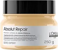 L'Oréal Professionnel Serie Expert Absolut Repair, Máscara de Reparação Intensiva para Cabelos Danificados e Finos com Quinoa Dourada, Reconstrução Instantânea e Brilho Intenso, 250g