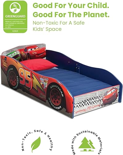 Miniatura 2 de Delta Children - Cama interactiva de madera para niños pequeños con certificado Greenguard Gold modelo Cars de DisneyPixar