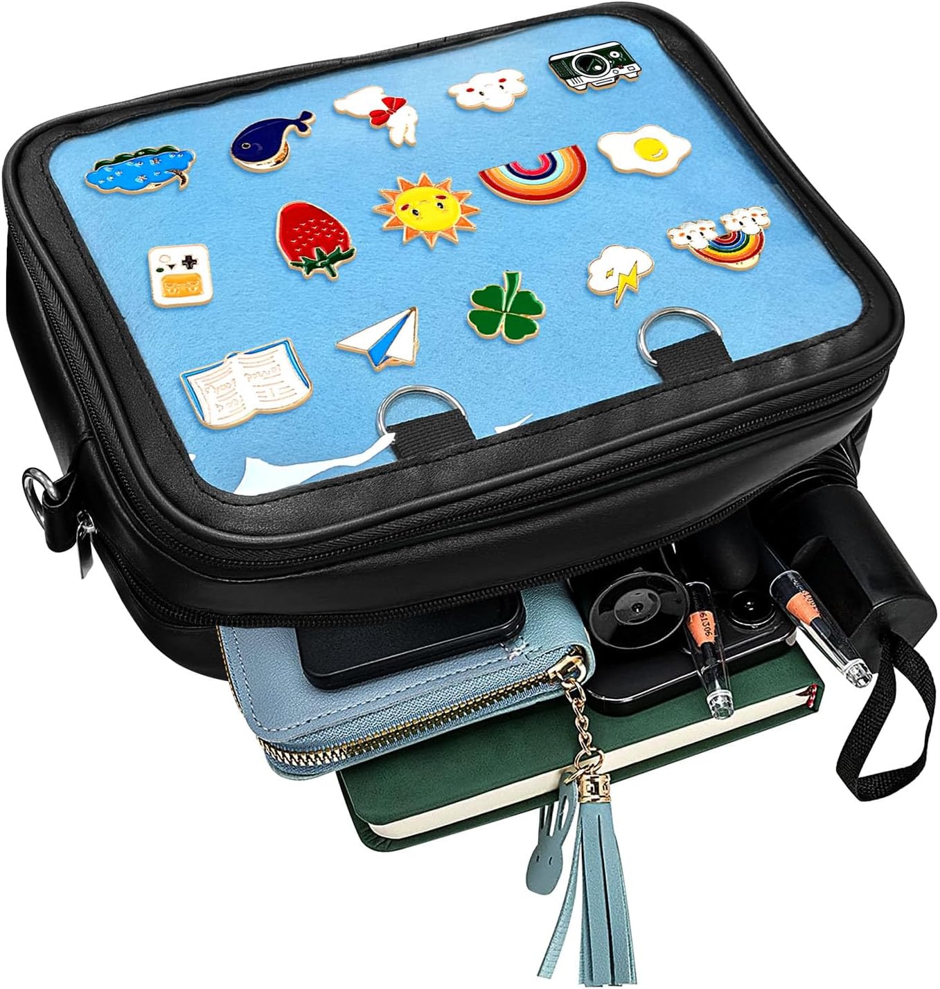 Ita Bag Crossbody Pin Display, Replaceable 7 Color Dly Felt, Pu Leather For Travel,Anime Fans,Daily Commute - Image 8