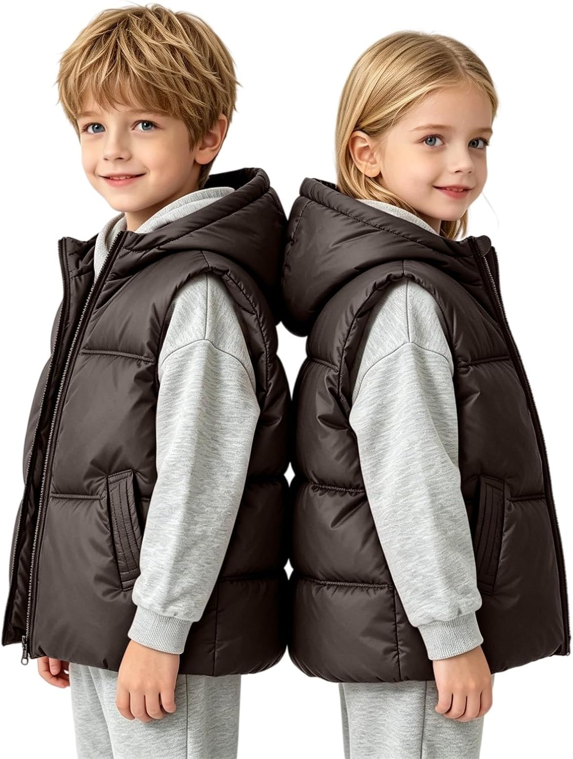Puffer Vest for Kids Sleeveless Lightweight Warm Zip Up Puffy Down Jacket