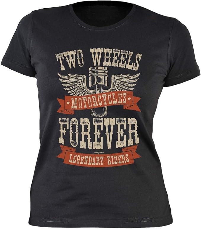 BikerMotiv Damen TShirt Girlie Shirt MotorradSprüche Two