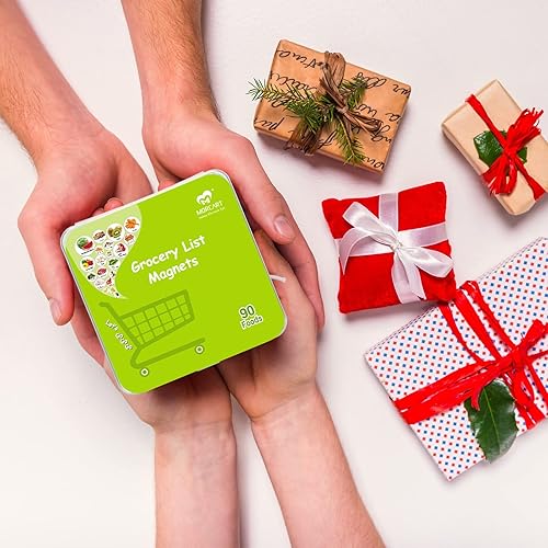 Miniatura 7 de MORCART 90 imanes de alimentos para refrigerador, lista de comestibles, lista de compras, verduras, frutas, mariscos, ensalada, carnes, condimentos,
