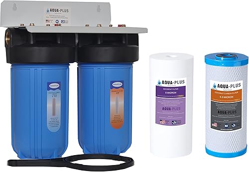 10 x 4.5 Big Blue Jumbo Twin Whole House Water Filter System