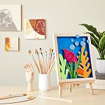 12 Pack Wooden Canvas Boards, Unfinished Wood Panel Boards, Blank Painting Canvas Panels for Paint Pouring Arts DIY Crafts (3 Sizes)