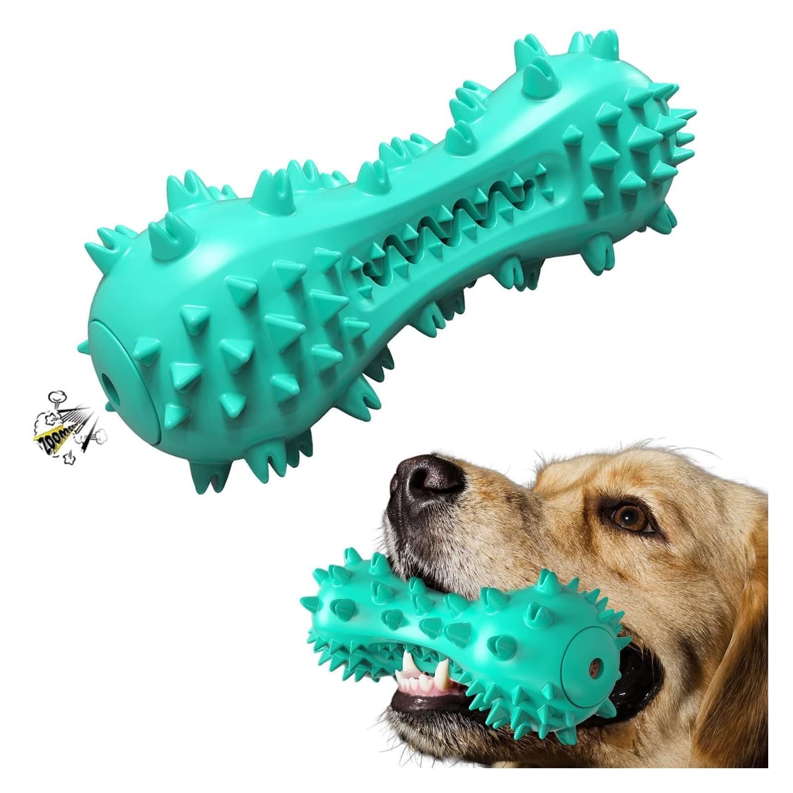 Jouet à mâcher durable pour chien agressif Jouet flottant avec couineur pour nettoyage des dents Convient aux chiens de petite, moyenne et grande taille