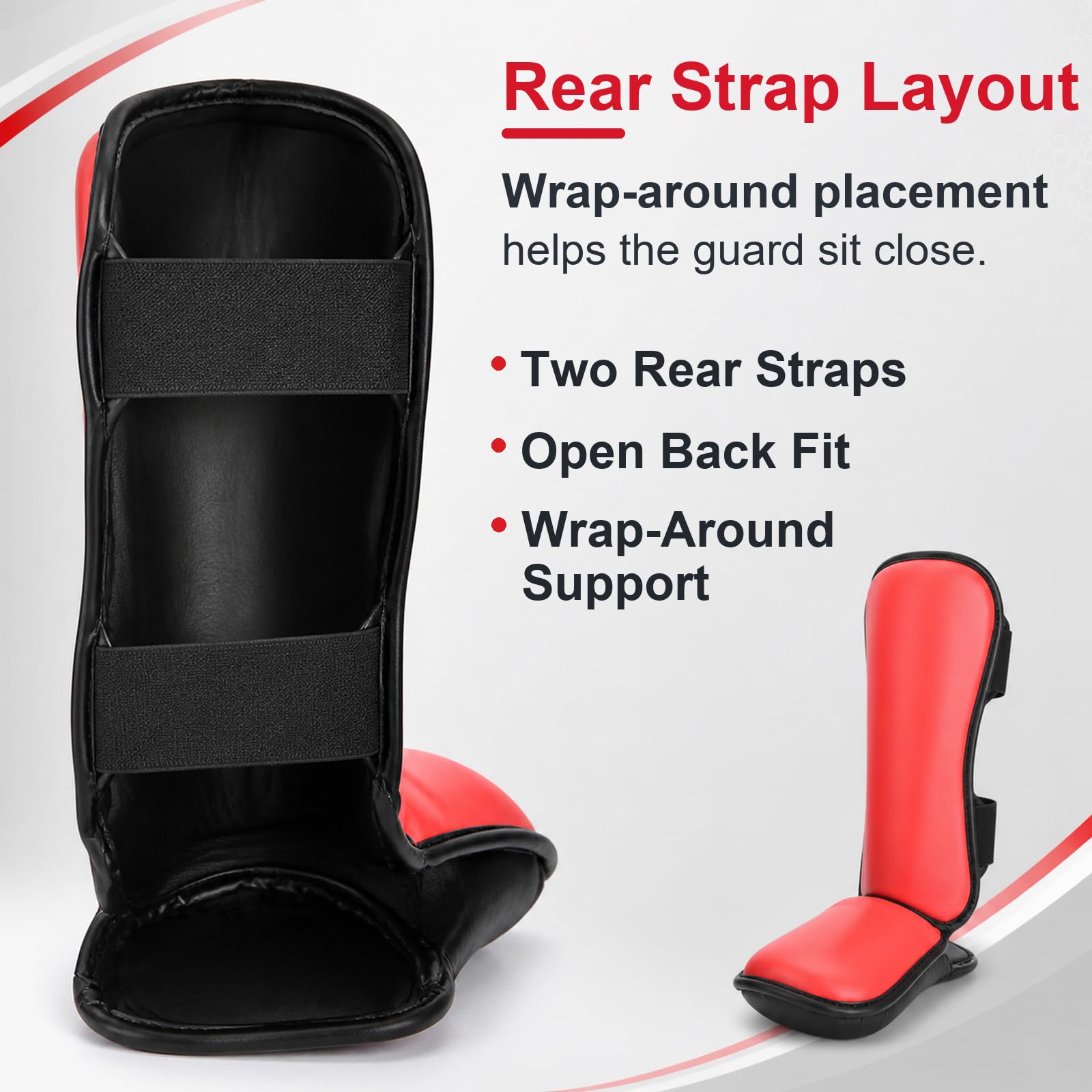 Piedi Protezione Shin Guard,Parastinchi Piedi Protezione Shin Guard,Parastinchi Muay Thai,Regolabili,vestibilità Sicura,Comodo,per Boxe,Taekwondo,Muay Thai,Sport da Combattimento