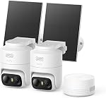 eufy Security eufyCam C37, Wireless Outdoor Security Camera, 360° Pan & Tilt AI Tracking, 2K Solar Camera, Human/Pet/Vehicle Detection, Flexible Solar Panel, Color Night Vision, No Monthly Fee