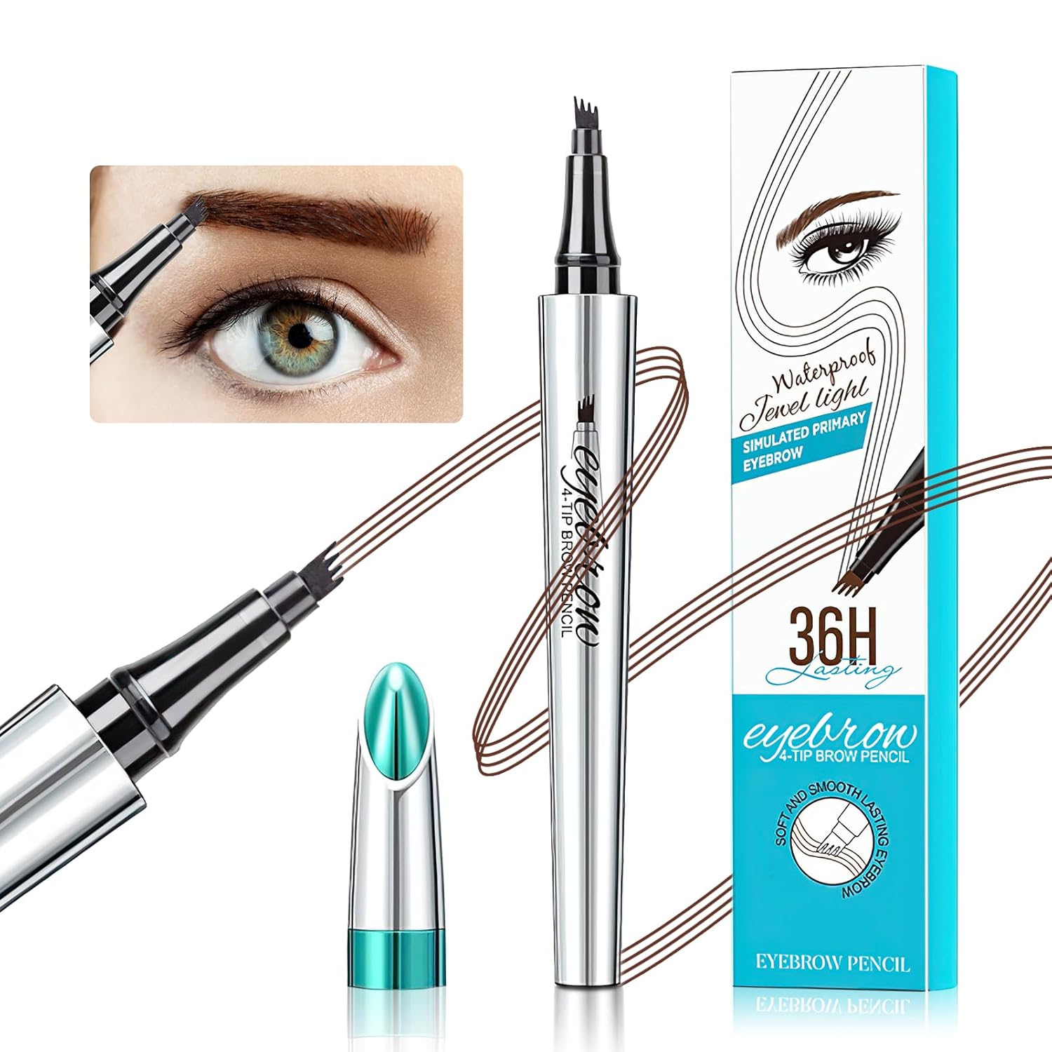 Eyebrow Pencil Microblade Brow Pen Microblade Eyebrow Pen With 4 MicroFork Tips