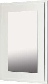 14x24 Recessed Mirrored Medicine Cabinet, Handmade Wood Medicine Cabinets Made in N. America from Alder Wood NO MDF, 24 x 14 Medicine Cabinet or Wall Niche Replacement, White