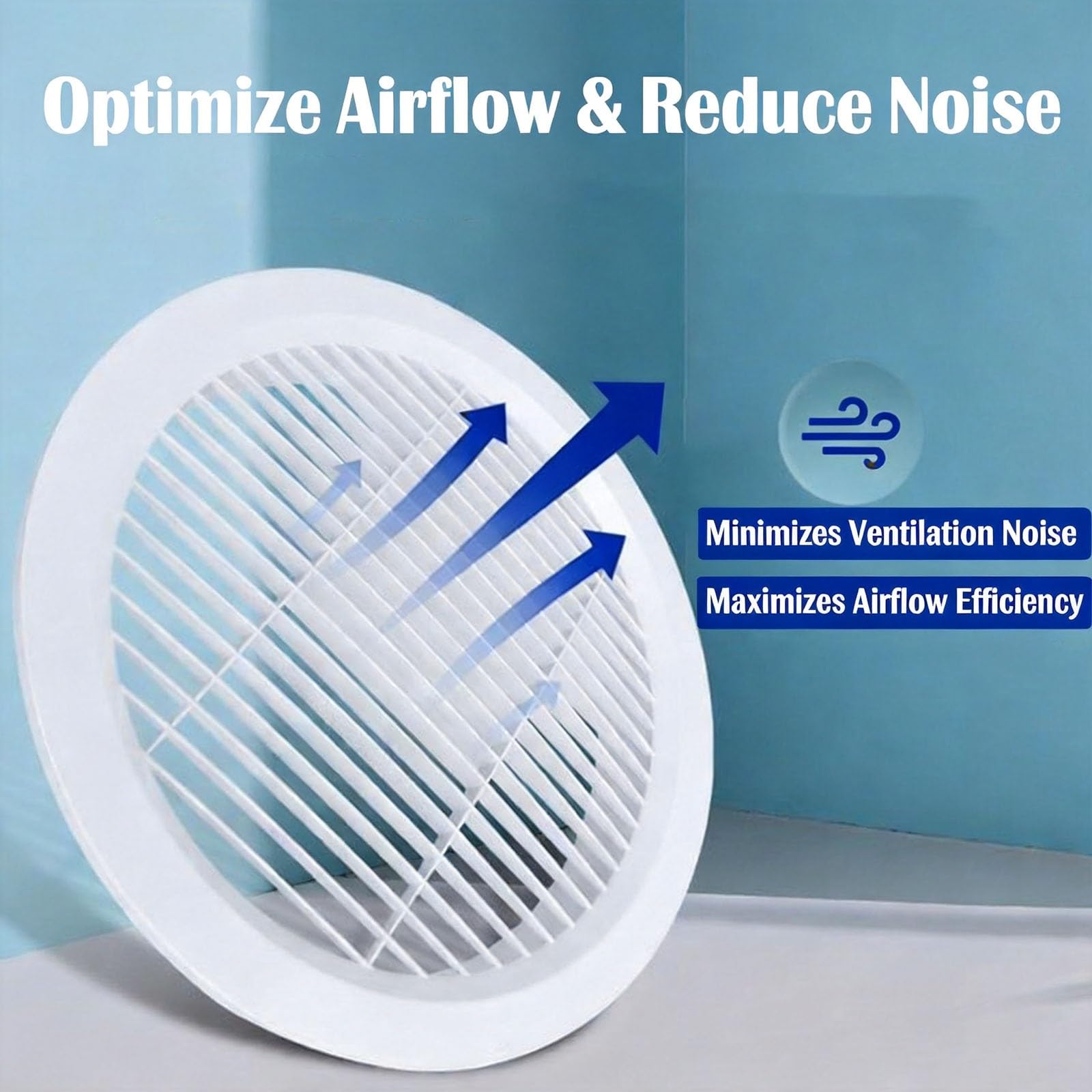 Coperture per prese d'aria, griglia decorativa ad alto flusso d'aria per casa e ufficio, facile installazione, registro di alimentazione e scarico HVAC, perfetto per camera da letto e soggiorno