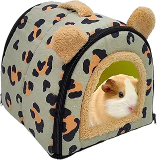 Cute Bunny Bed, Winter Non-Slip Hamster Cave, Multipurpose Small Animal Nest, 10.24x10.24x10.24 Inches Cozy Ferret Bed for Sugar Gliders, Hamsters, Hedgehogs, and Bunnies 280g
