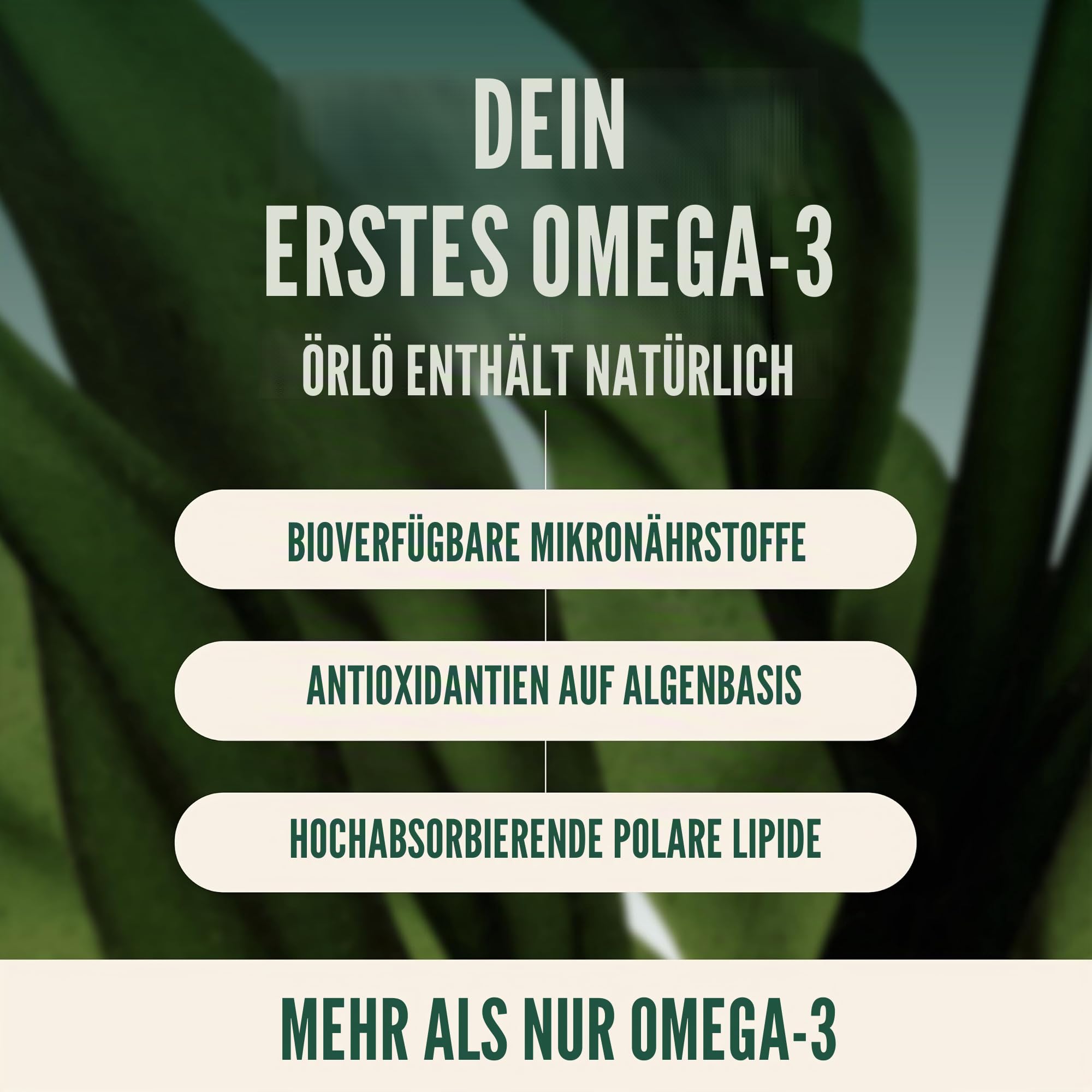Orlo DHA - veganes Omega-3-Nahrungsergänzungsmittel - dreifache Omega-3-Wirkung - pflanzliche DHA & EPA Omega-3-Algenöl-Fettsäuren - Fischöl-Alternative (60 mini Weichkapseln)