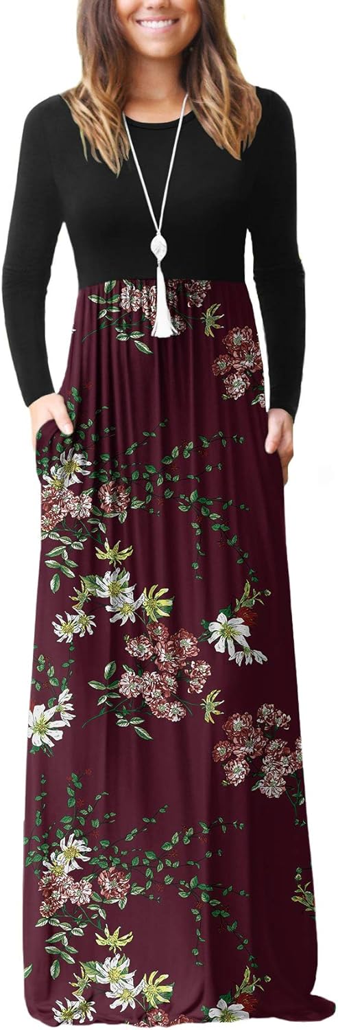 VIISHOW Women’s Loose Maxi Dress with Pockets