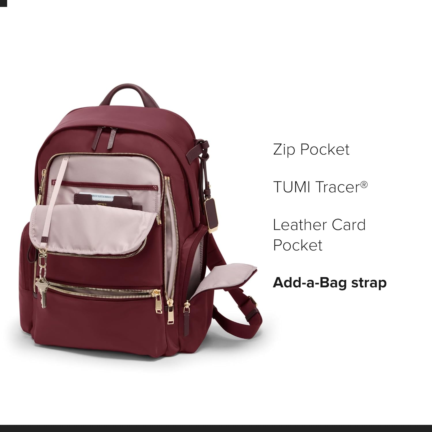 Tumi Womens Celina Backpack Wine One Size