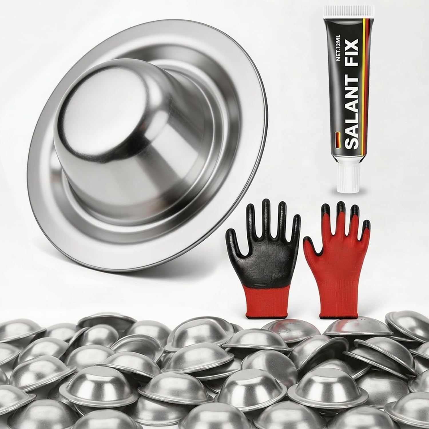 Galvanized Metal Roof Screw Caps, Waterproof Rustproof Seals (30) | 30 pack, covers over existing screw heads, prevents leaks, for roofing, siding, garages, barns, outdoor use