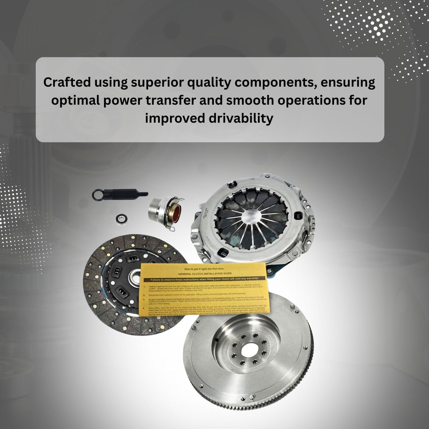 EFT Racing HD Clutch Kit With OEM Flywheel For Toyota Tacoma Tundra T100 4Runner 3.4L 2WD 4WD - Precise Fit with Durable and Reliable Performance - Comes With 12 Month Brand Warranty