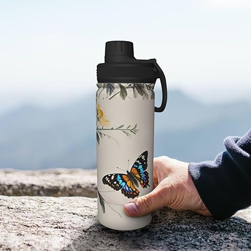 Miniatura 8 de Flying Butterfly Insulated Stainless Steel Kettle  Print Funny Water Bottle Insulated  Ideal for Sports and Travel