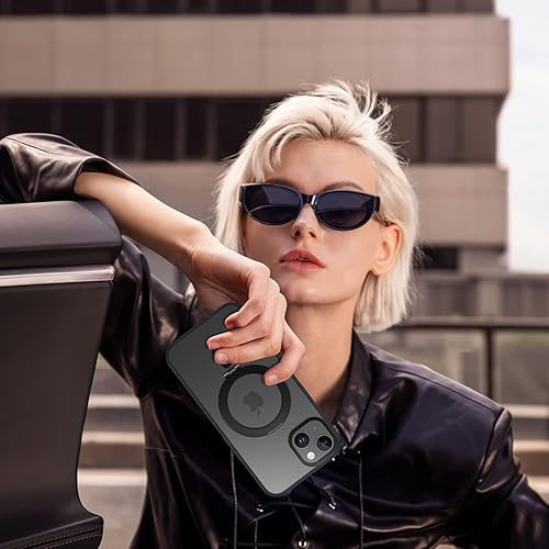 Miniatura 6 de DUEDUE Funda magnética para iPhone 14, iPhone 13 con soporte invisible compatible con Magsafe, funda protectora de cuerpo completo, delgada, a