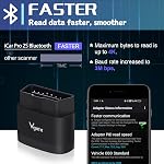 Vgate iCar Pro 2S Bluetooth 5.2 Outil de Scan OBD2 pour iPhone, Android et Windows