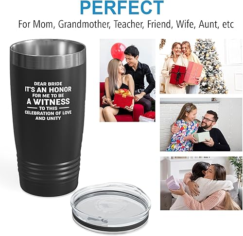 Miniatura 5 de Bride Gift from Officiant Tumbler 20oz Black -Love Unity - Bridal Shower Bride To Be Bachelorette Party Newlywed Wedding Officiant Brother