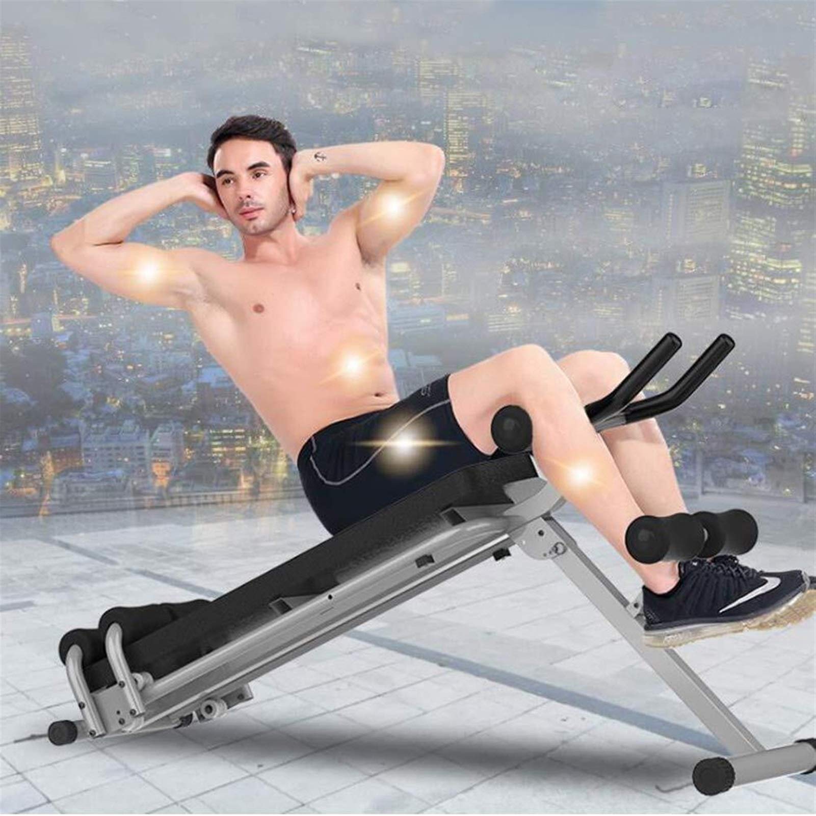 Wielofunkcyjna Regulowana Ławka, 2 W 1 Do Brzuszków, Pomocniczy Sprzęt Fitness Do Ćwiczeń Domowych, Deska Do Leżenia Tyłem, Ławka Ze Sztangielkami, Krzesło Fitness Do Ćwi