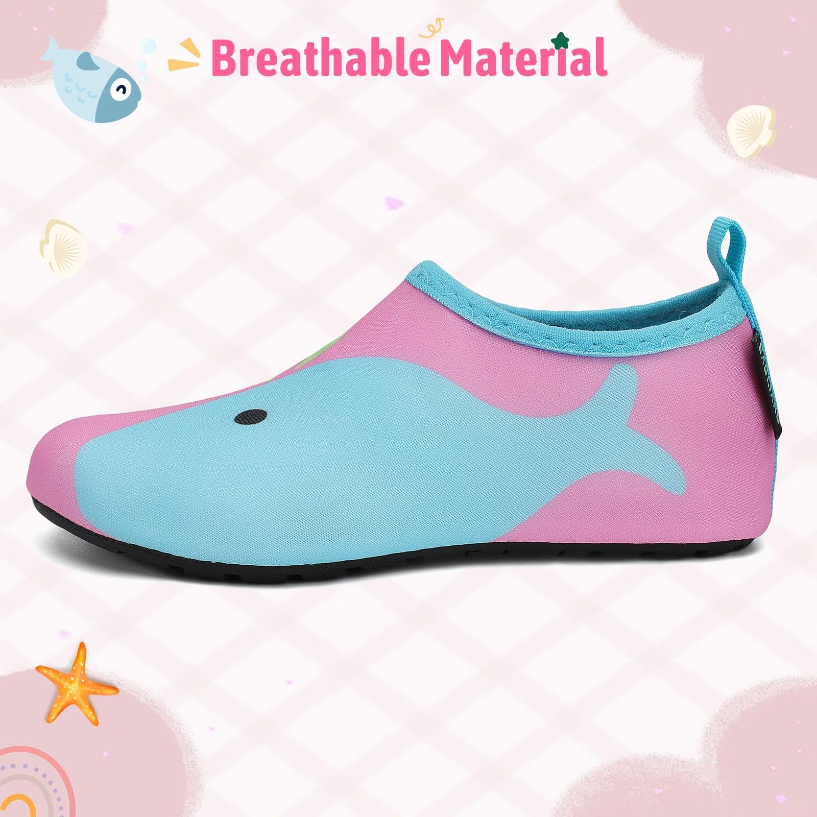 SAGUARO Buty kąpielowe, buty plażowe, buty do pływania, unisex, dla dzieci, różowy - 067 różowy - 24/25 EU