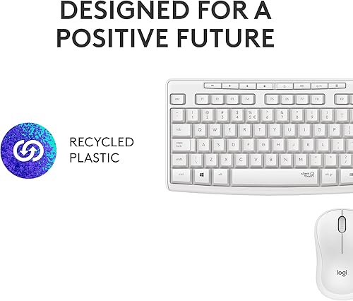 Miniatura 9 de Logitech MK295 - Combo de mouse y teclado inalámbricos con tecnología SilentTouch, teclado numérico completo, seguimiento óptico avanzado, Blanco