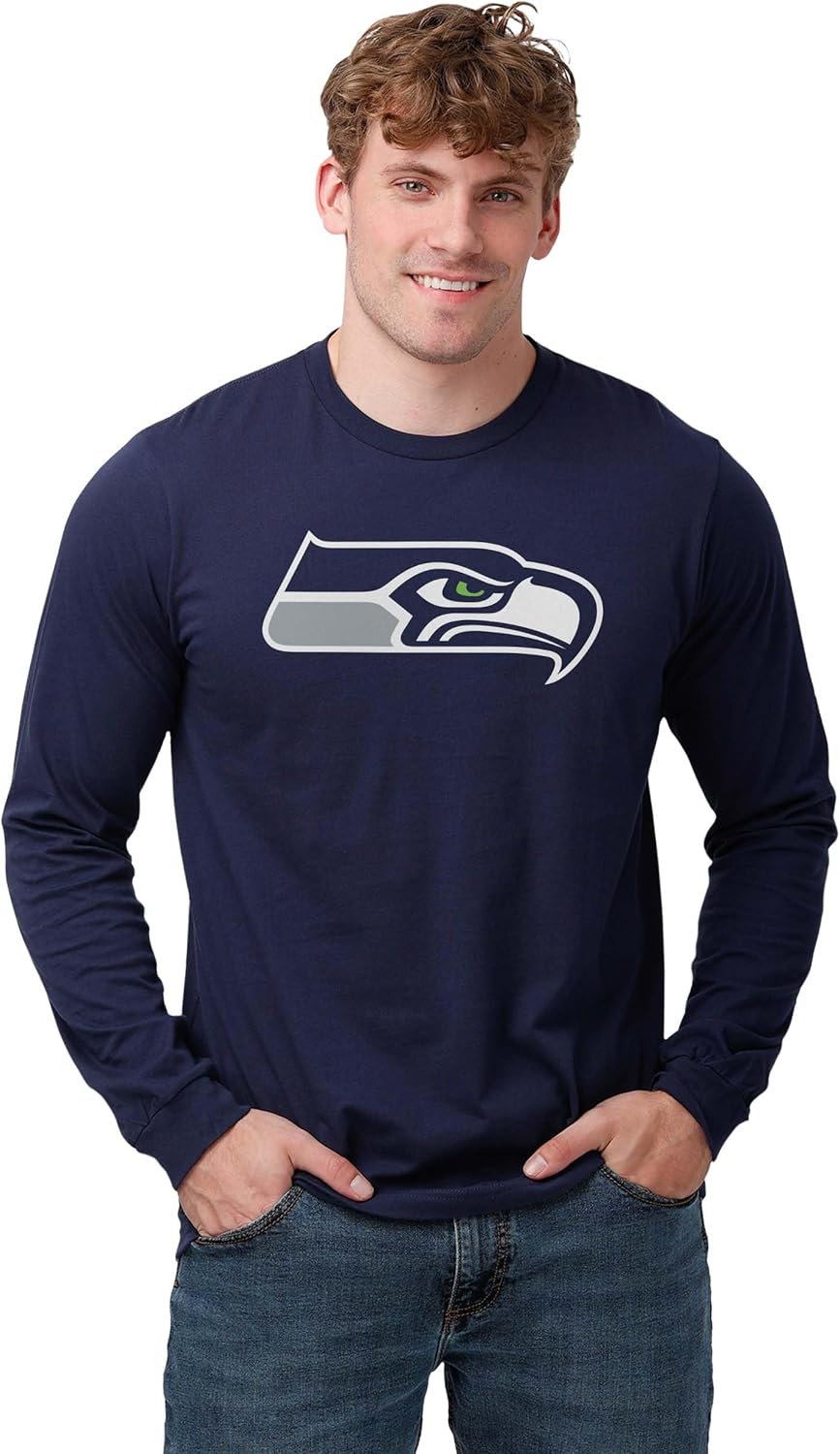 FOCO NFL Mens NFL Team Primary Logo Long Sleeve T-Shirt