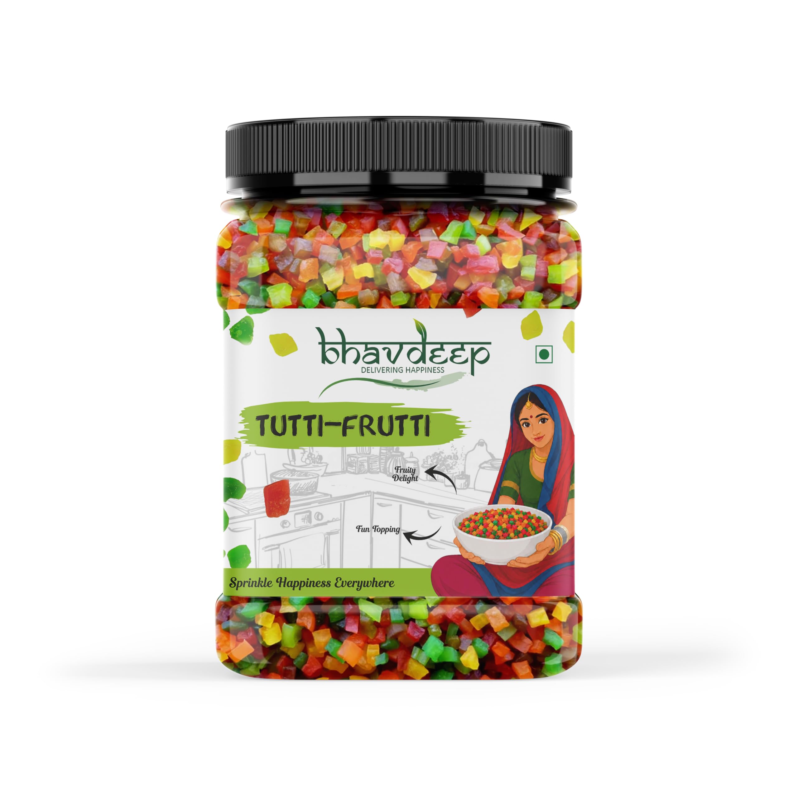 Bhavdeep Tutti Frutti 1kg | weet & Colorful Candied Fruits | Perfect for Baking, Desserts & Snacking | Vibrant Tooty Frooty for Cakes, Ice Cream, Cookies & More-image-47