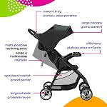 Système de voyage Cosco Kids™ Lift & Stroll™ – Poussette légère et siège d'auto pour bébé (inclus), pliage d'une main, connexion QuickClick®, utilisation dès la naissance - Noir à pois